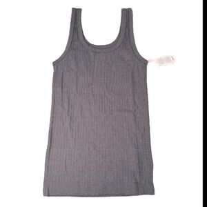 Aerie ribbed dark gray layering tank top size XS